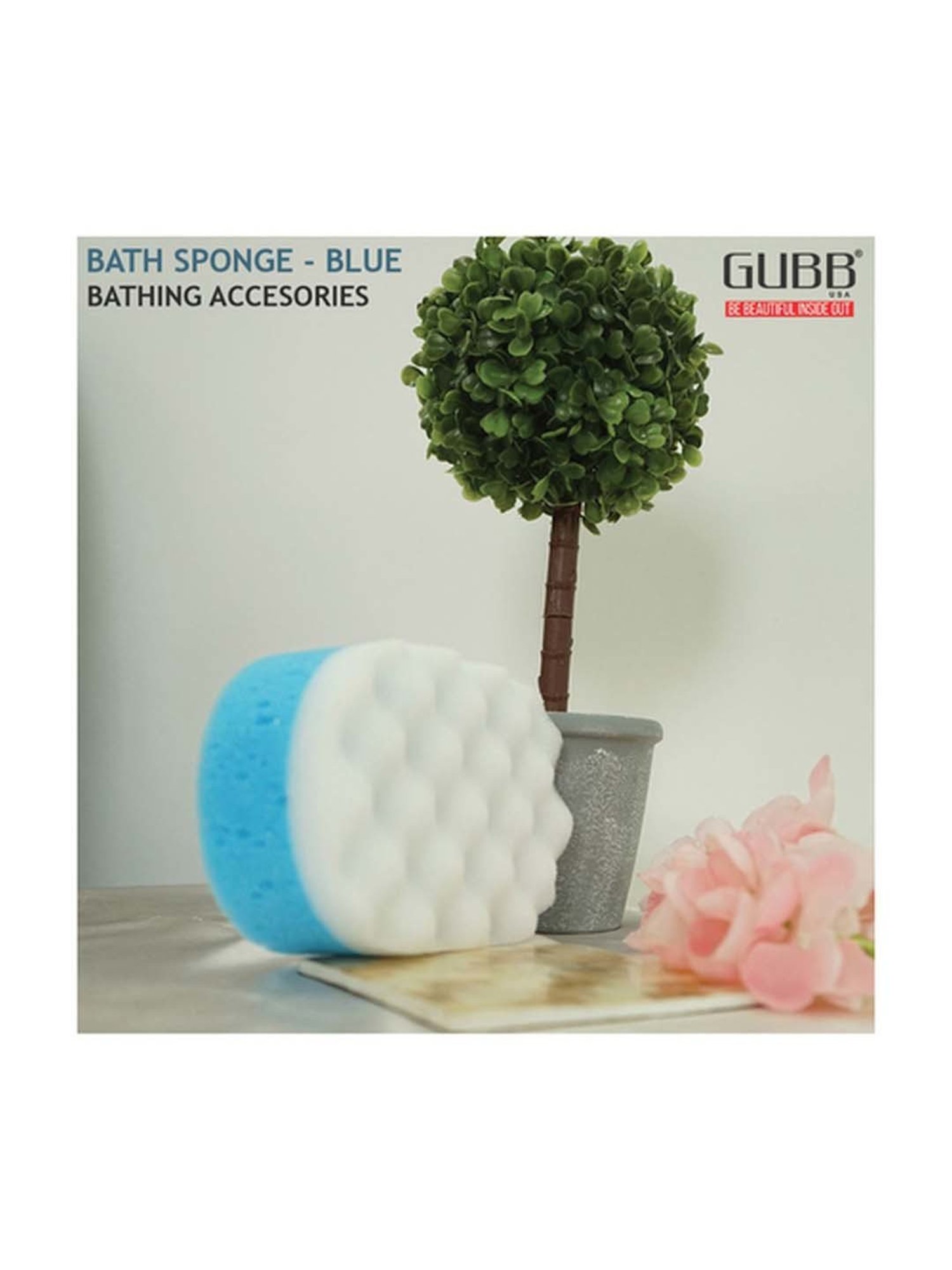 GUBB Dual Massage Bath Sponge Blue - 1 Pc
