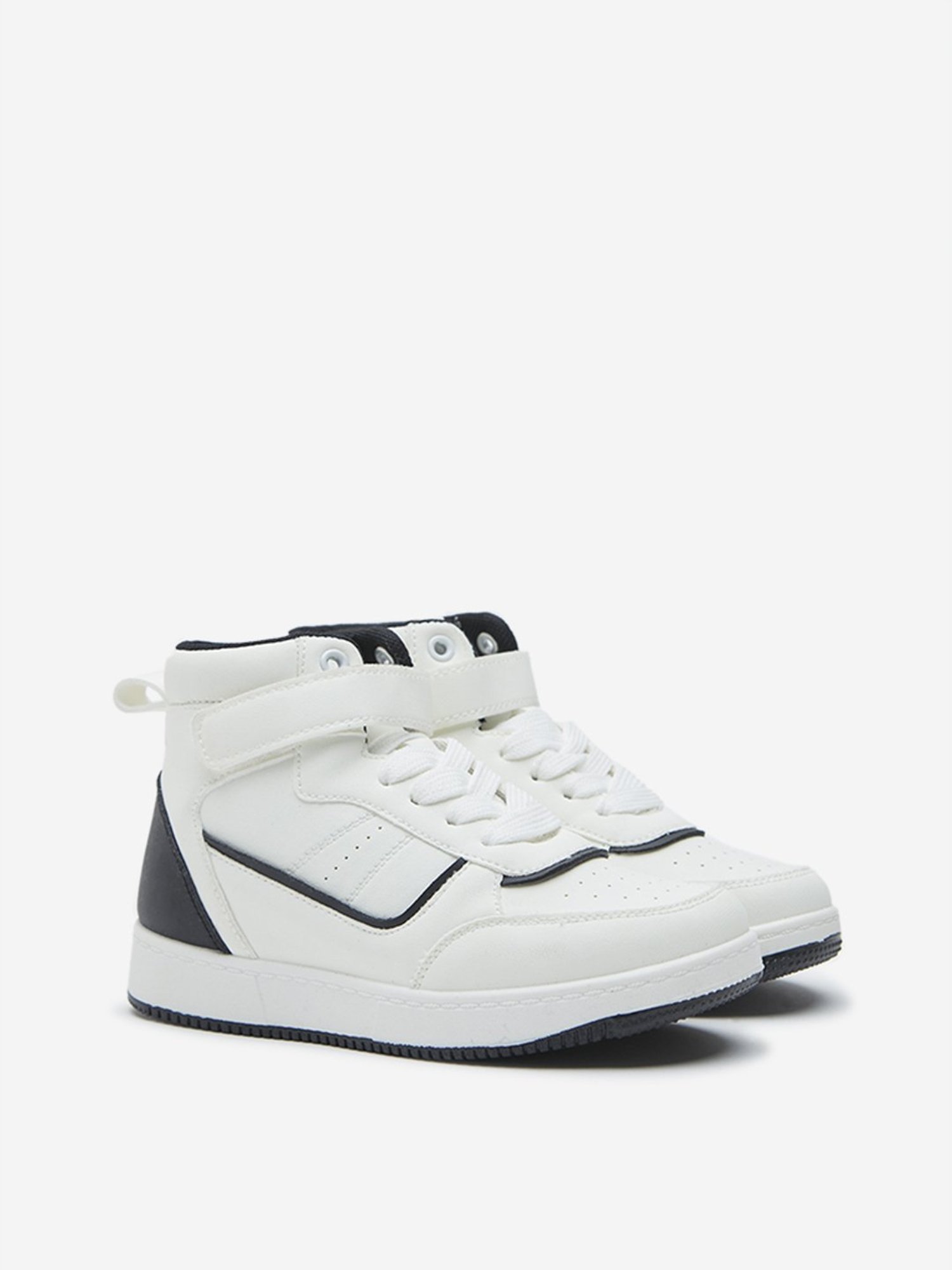 Yellow by Westside Black Colour-Blocked High-Top Boots