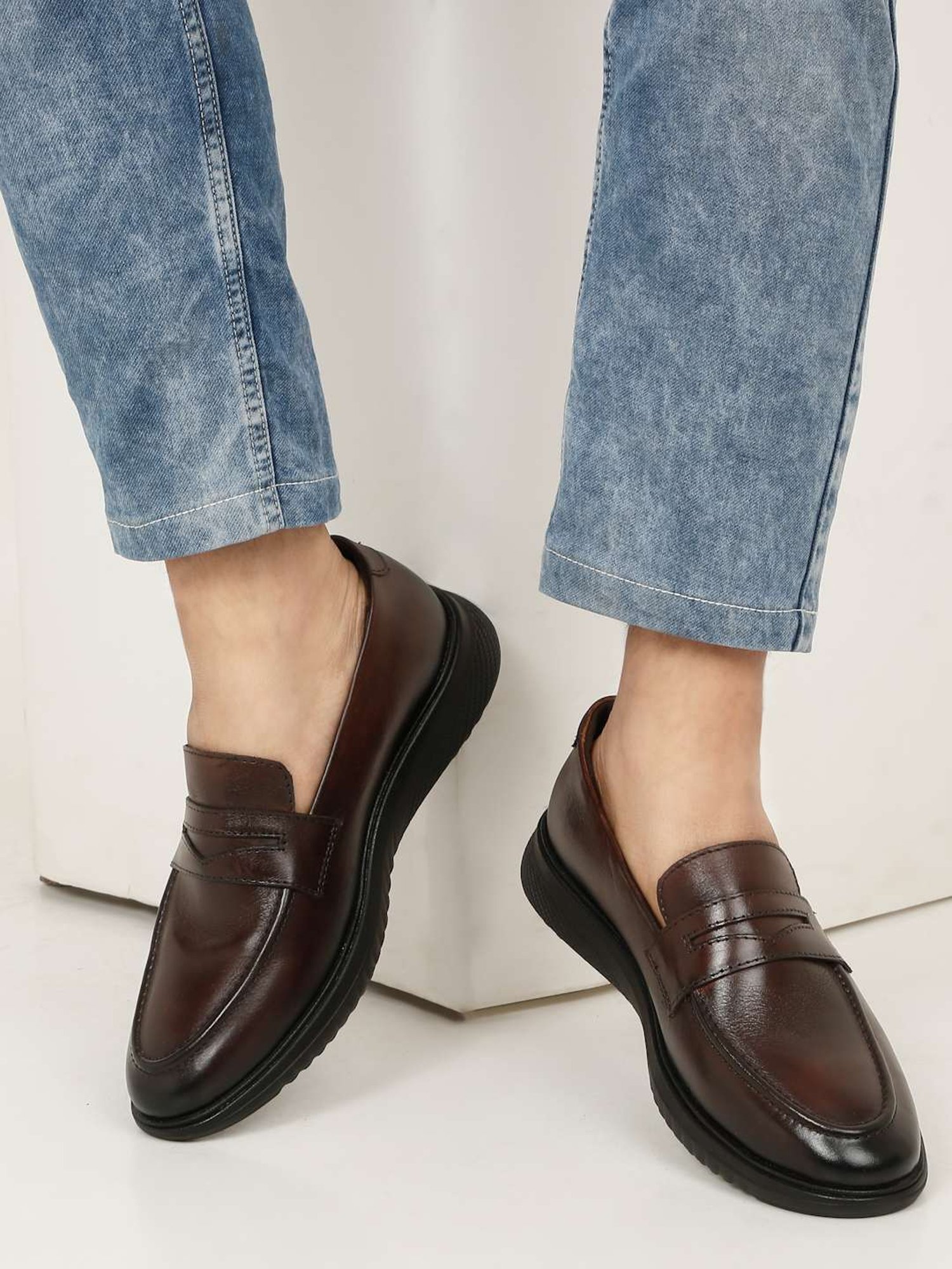 Teakwood Leathers Men's Brown Casual Loafers