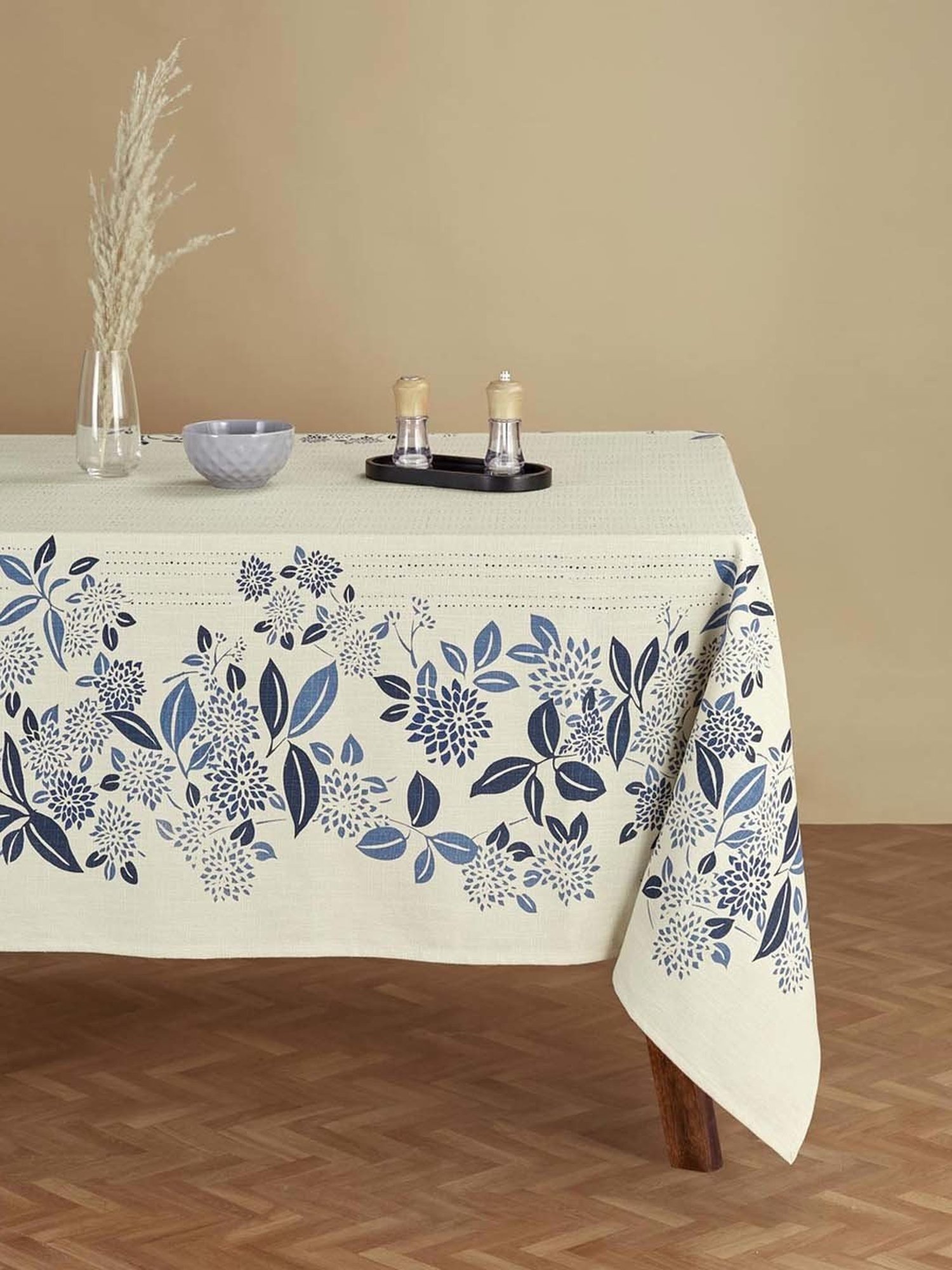 Fabindia Neer Blue Cotton Neer Table Cover