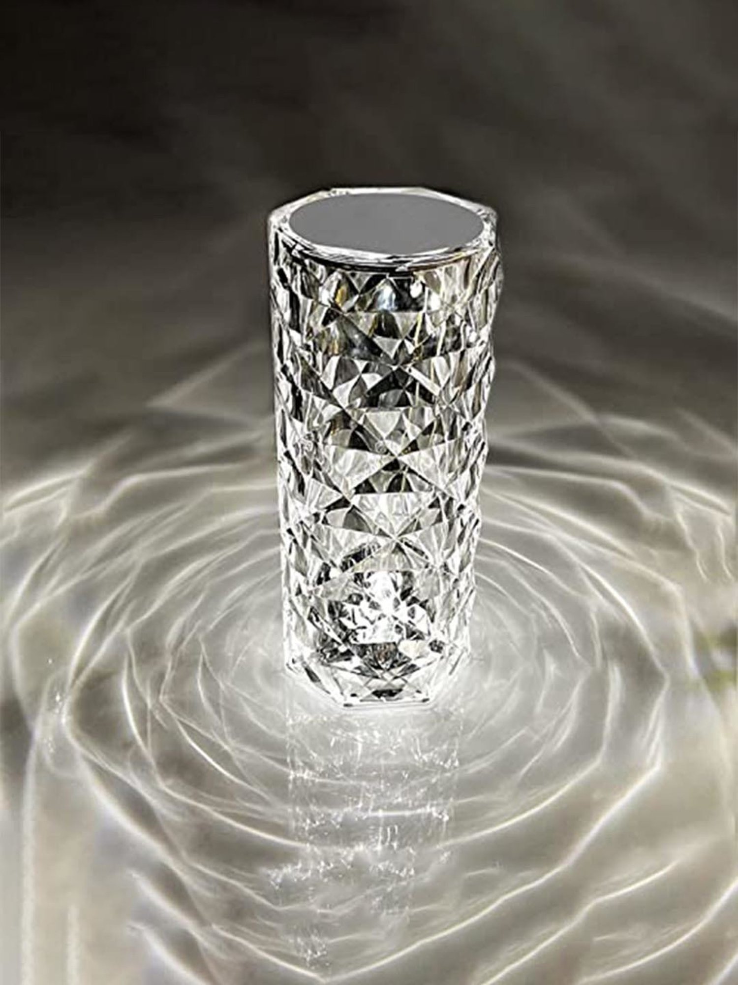 Xergy Crystal Table Lamp 3 Color Changing Diamond Light with Touch Control for Living Room Bedroom