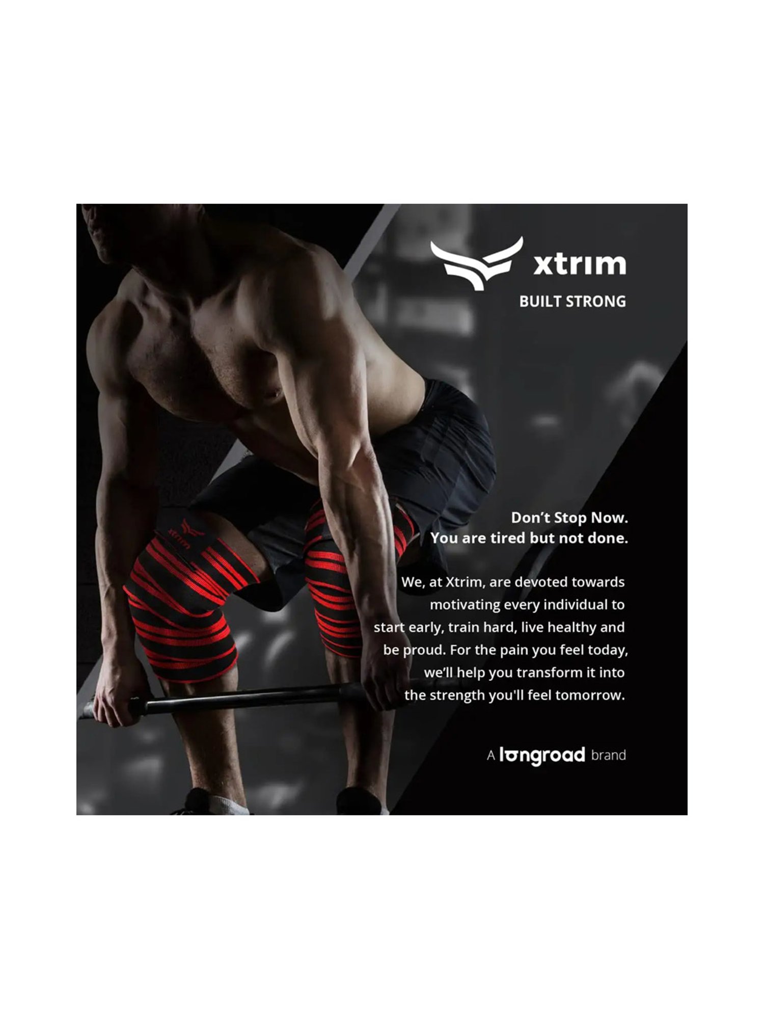 Xtrim Set of 2 Knee Wrap (Red)