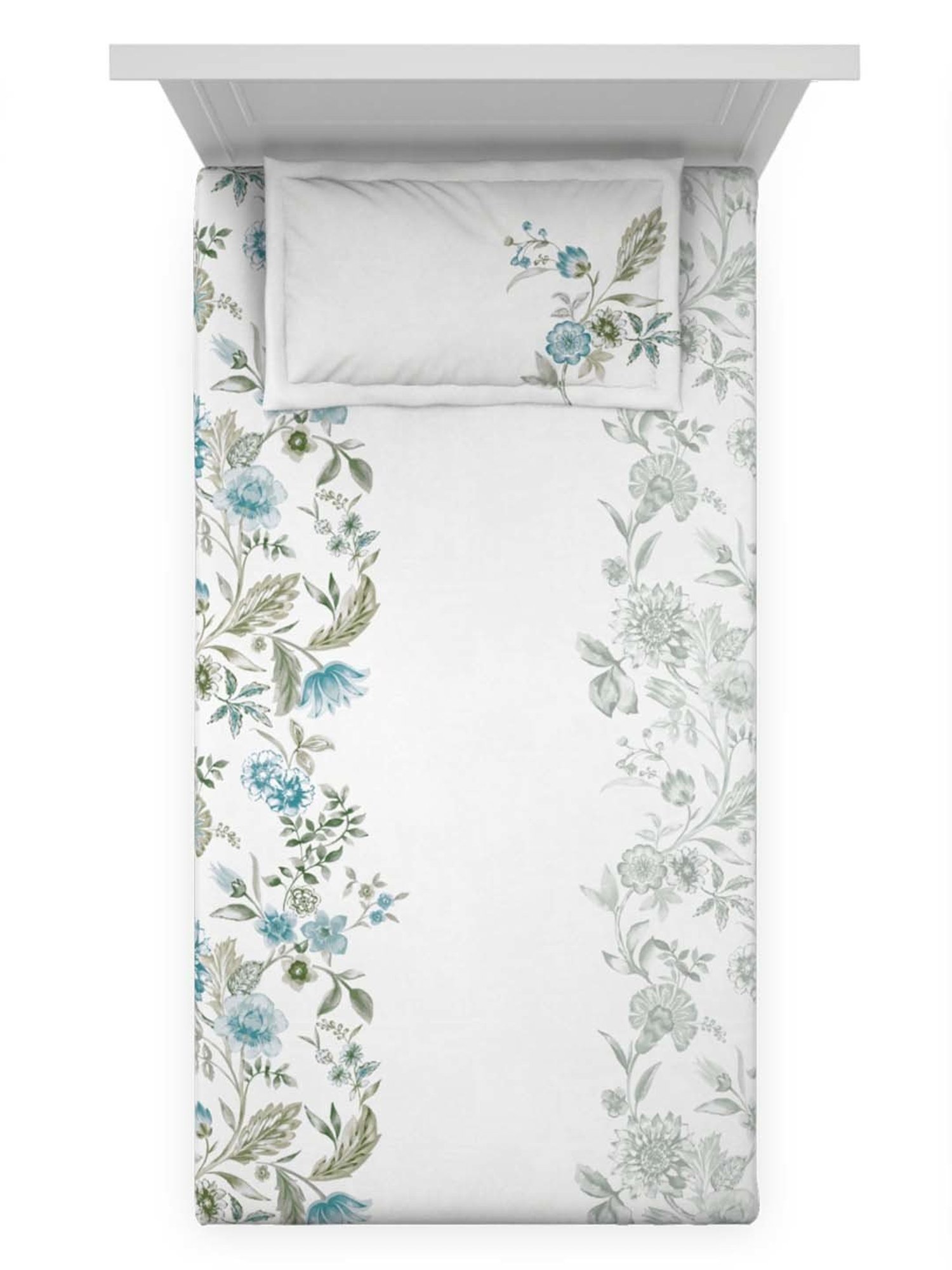 Ddecor Live beautiful Radiance Cobalt 144 TC Cotton Single Bedsheet with 1 Pillow Cover