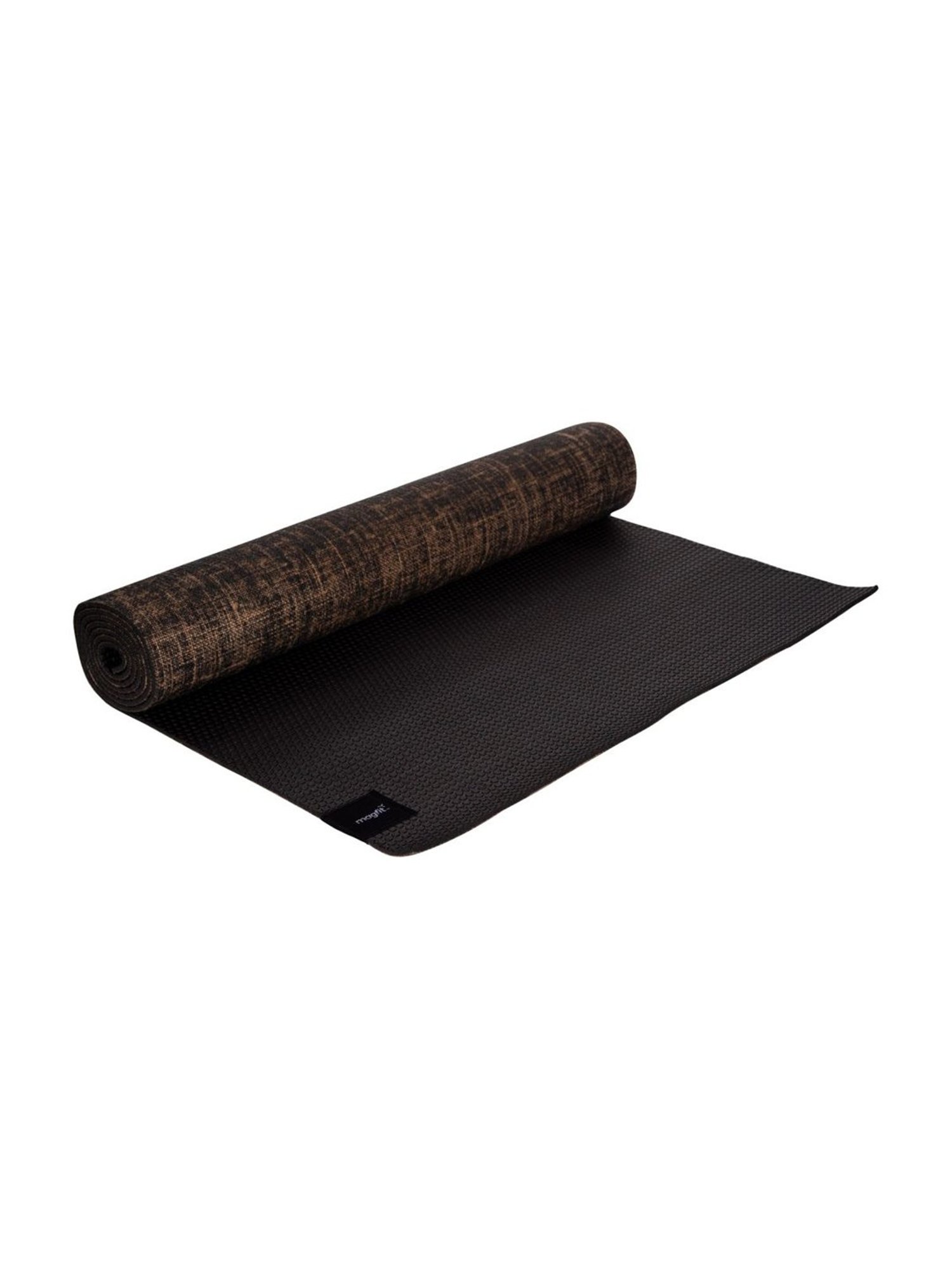 MagFit Black Jute Yoga Mat with Mat Bag ( 5 mm)
