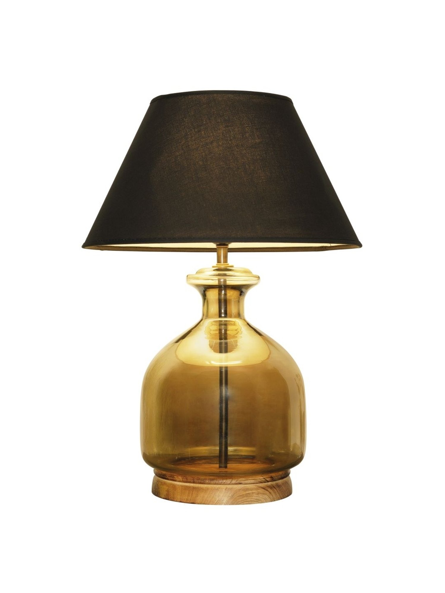 Kapoor Lamp Shades Smoke & Black Glass Alper Luster Table Lamp