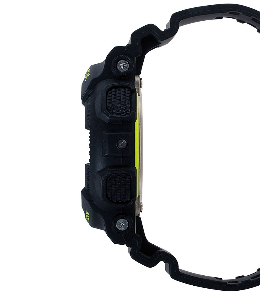 G-Shock Ana Digi Black Resin Green Dial Shock Resistant Watch