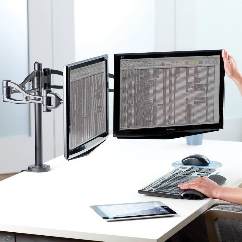 Amer Adjustable Monitor Mount, Up to 24", Black (AMR2CV) 