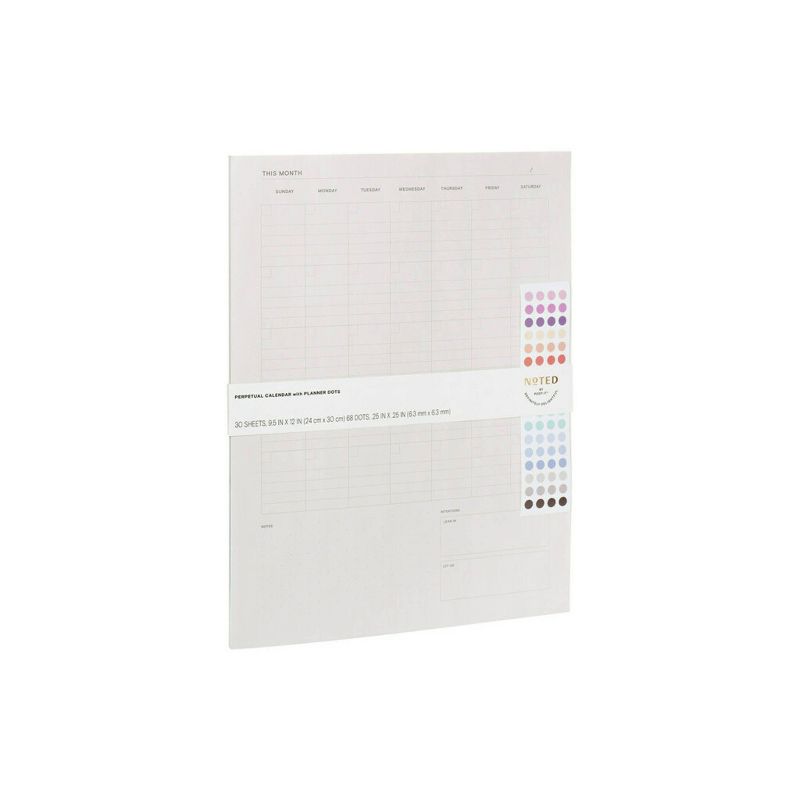 Post-it Customizable Monthly Calendar Pad with Planner Dot Stickers
