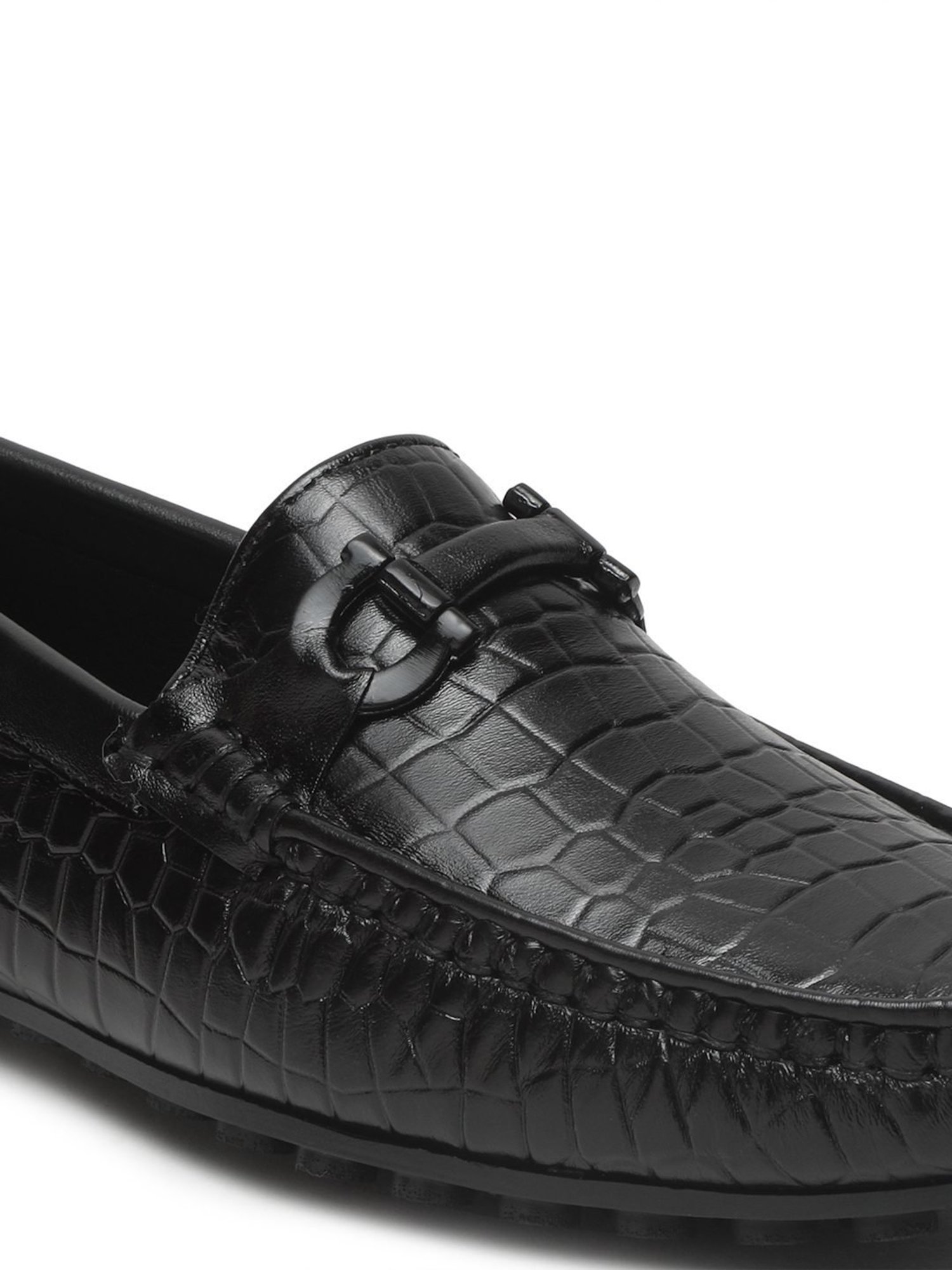 Teakwood Leathers Men's Black Casual Loafers