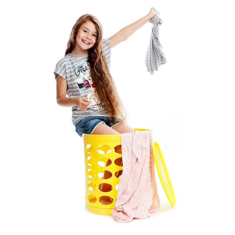 GitaDini Storage Ottoman Perforated Yellow