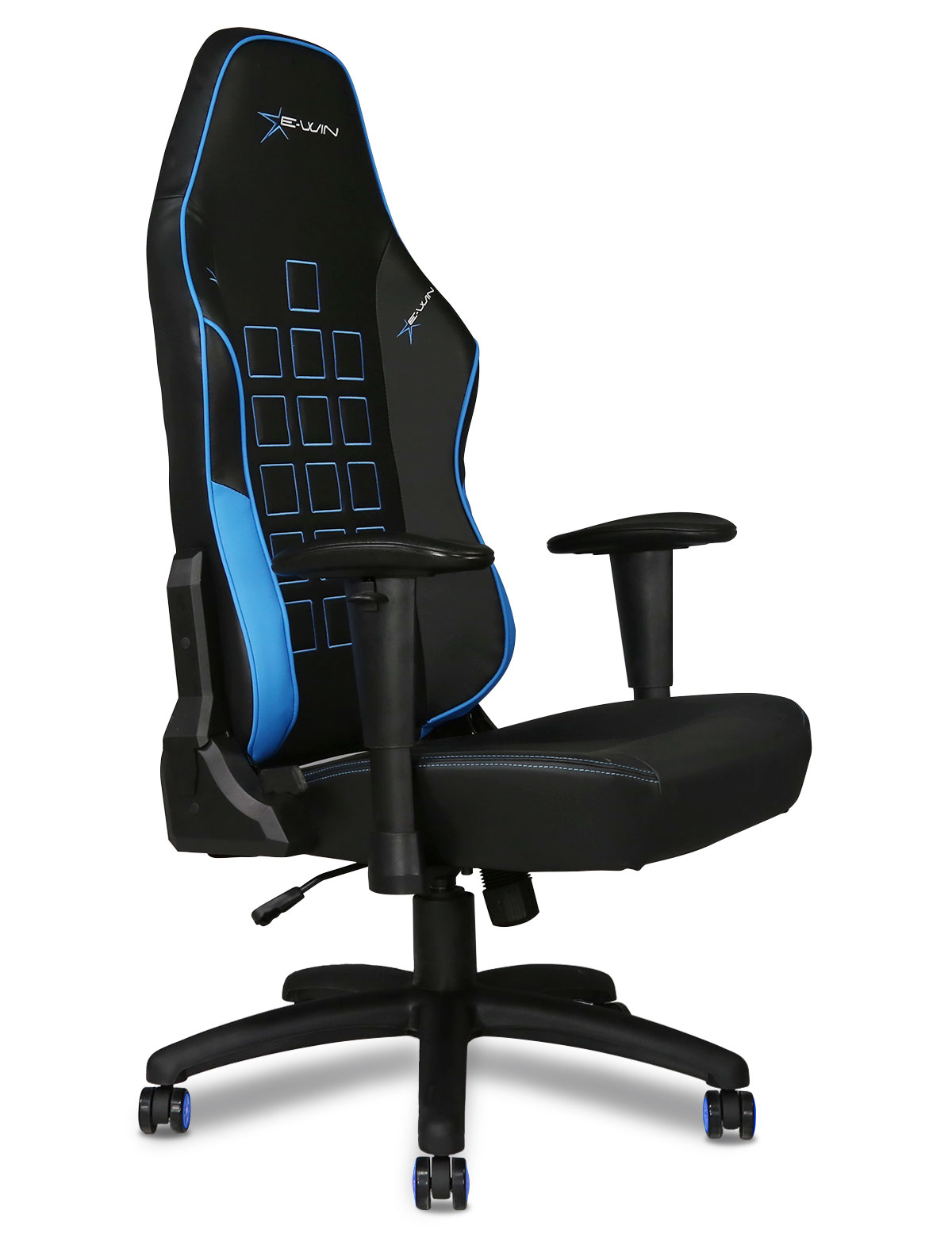 EWin Gaming and Office Chair KTC Knight Series Ergonomic With Head and Back Pillows (Black and Blue)