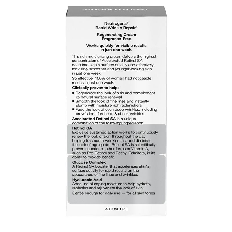 Neutrogena Rapid Wrinkle Repair Hyaluronic Acid & Retinol Face Cream - 1.7oz
