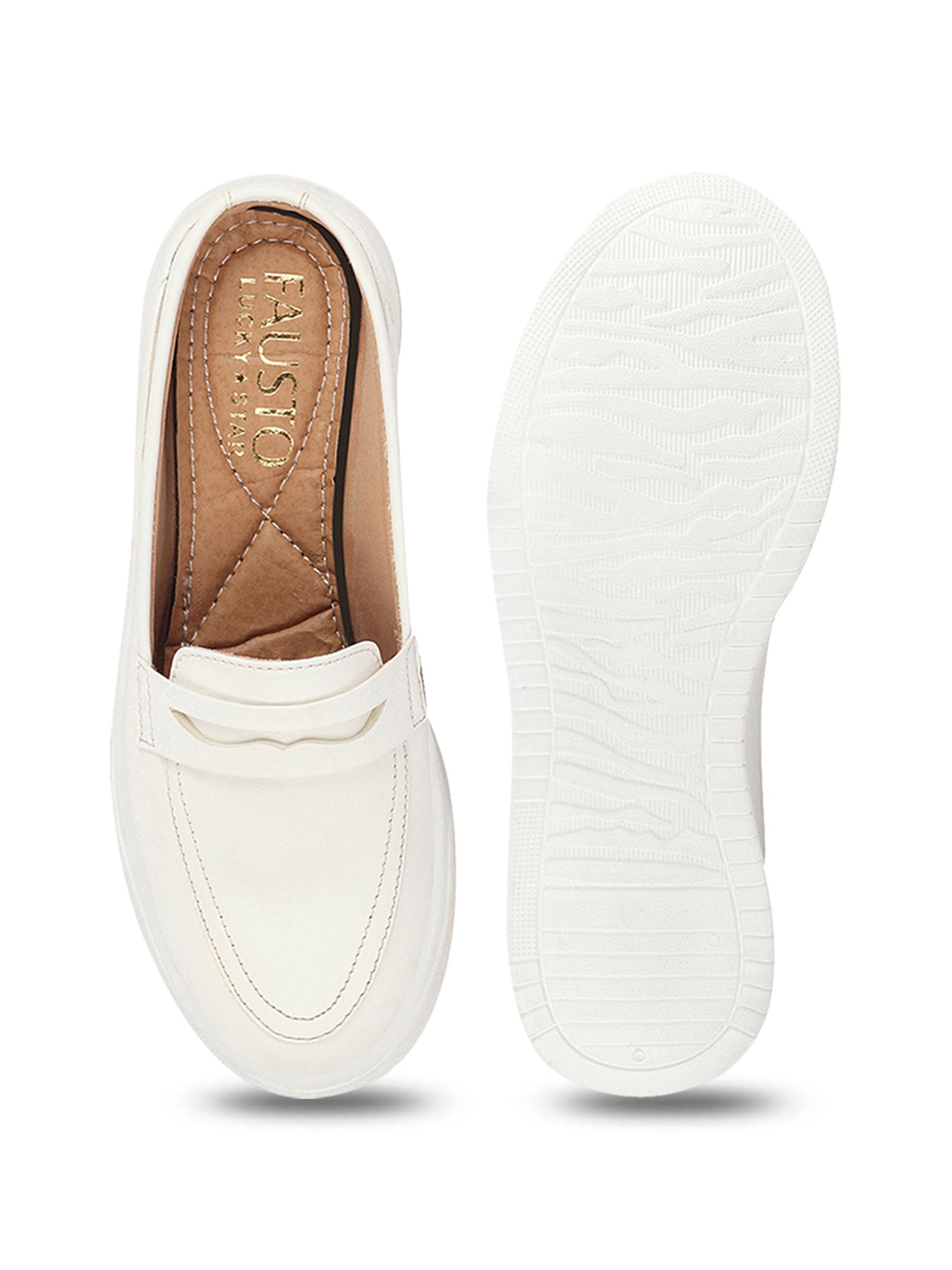 Fausto Women's White Mule Shoes