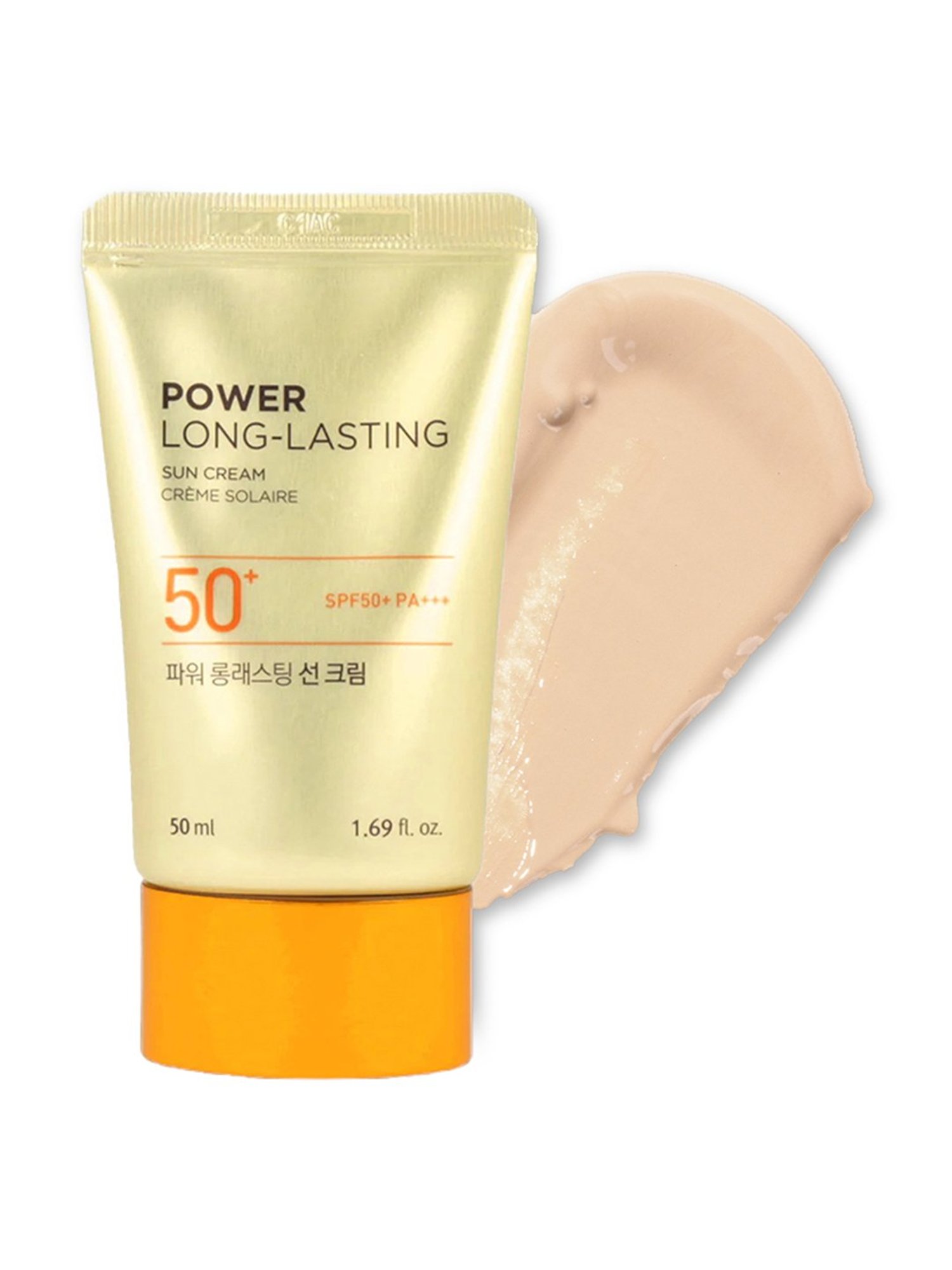 The Face Shop Power Long-Lasting SPF 50+ Tinted Suncream for UV A & UV B - 5 gm