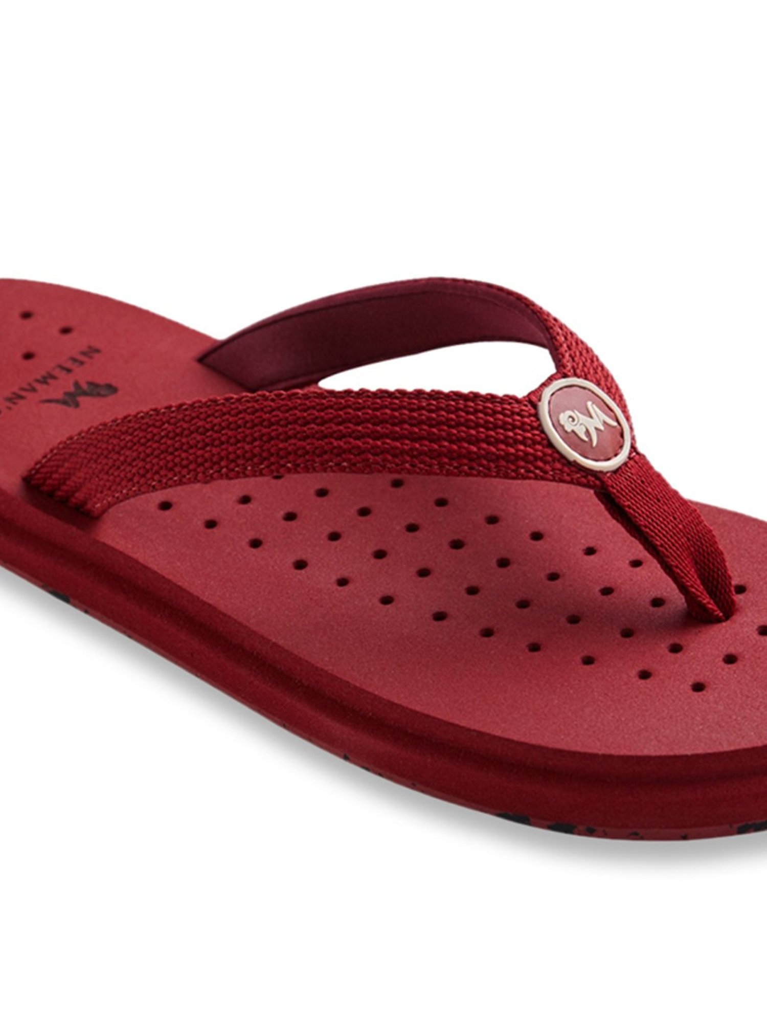 Neemans Women's Eco Flips Maroon Flip Flops
