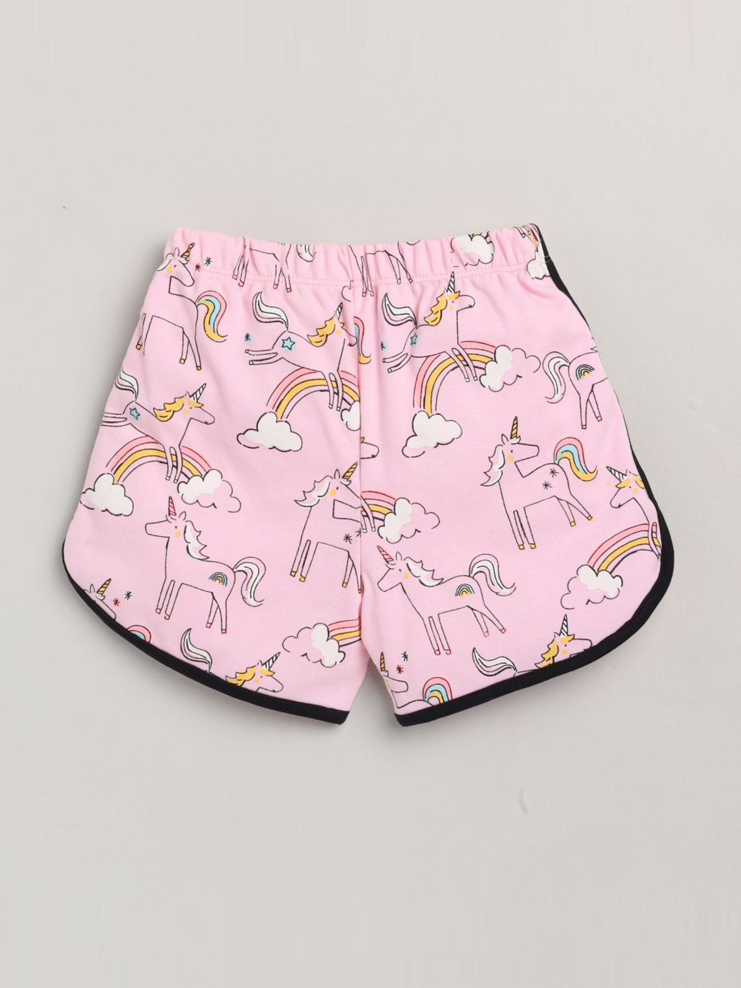 Lazy Shark Kids White Printed T-Shirt & Shorts