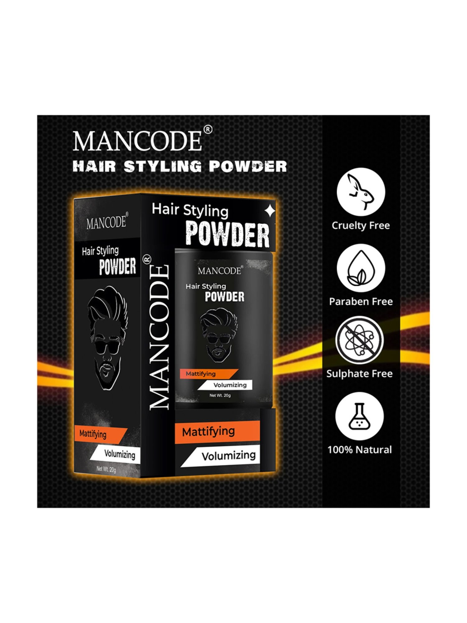 Mancode Hair Styling Powder for Men - 20 gm