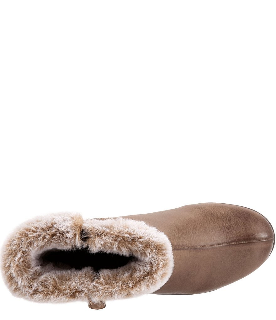 SoftWalk Helena Faux Fur Lined Leather Booties