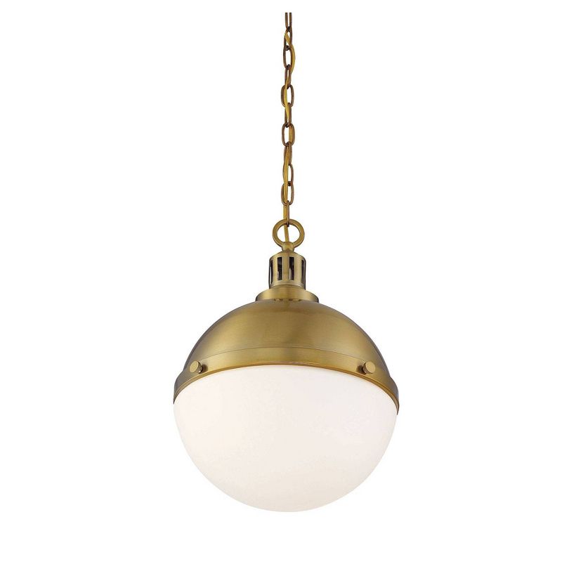 2 Light Pendant with Glass Warm Brass - Aurora Lighting