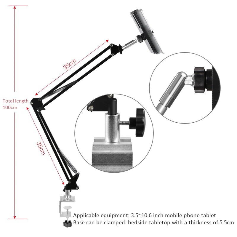 Lejiahong Lazy Mobile netic Phone Holder Bracket Bedside Tablet Universal for iPad Folding Shelf Accessories Live Artifact Clip