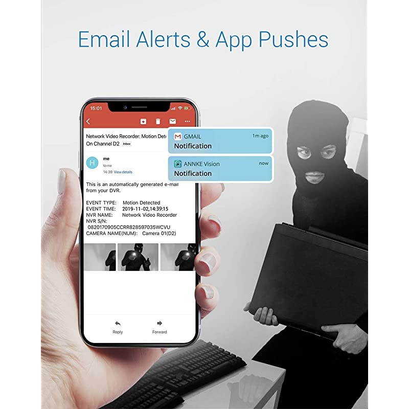 8CH 8 Camera Security System H.265+ DVR Recorder with 2TB HDD and 8X 5MP(2560TVL) IP67 Weatherproof Outdoor CCTV Bullet Cameras, 100ft Night Vision, Easy Remote Access and Email Alert-S500