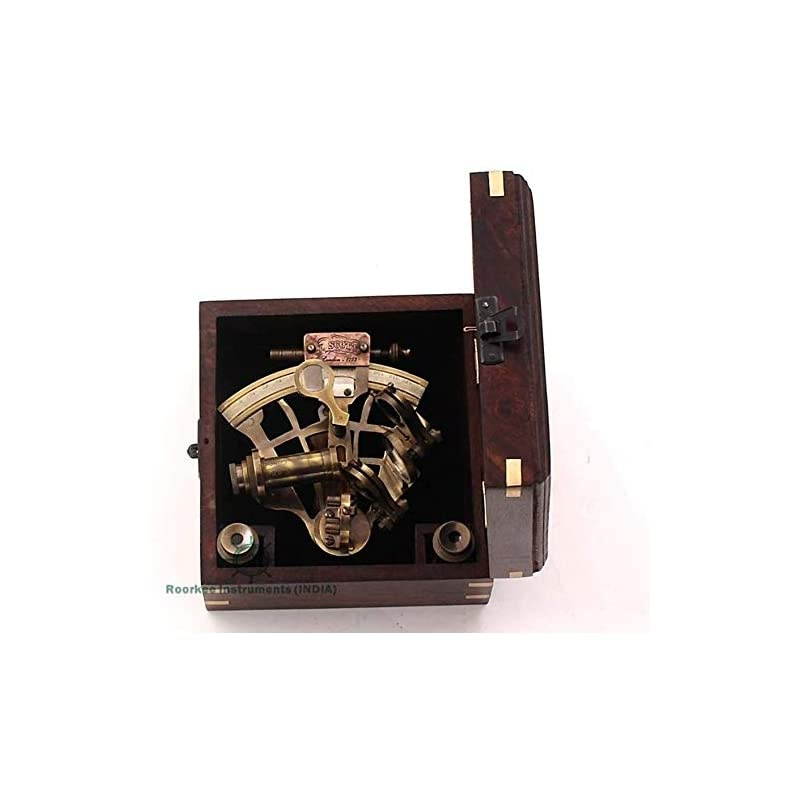 Sextant JScott London wHardwood BoxAstrolabeMariners Sextant