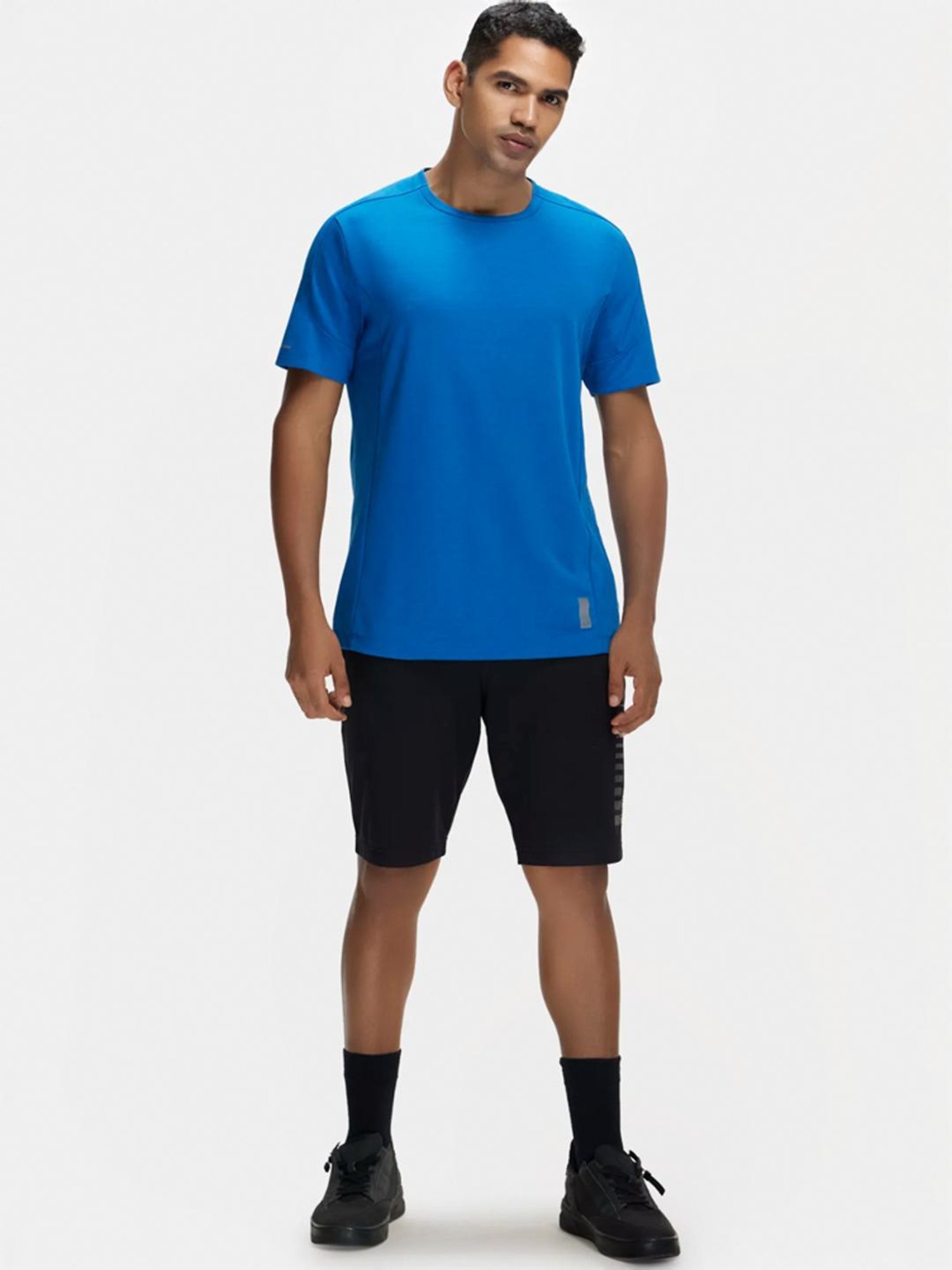 Jockey MV01 Blue Super Combed Cotton Half Sleeves T-Shirt with Stay Fresh Treatment