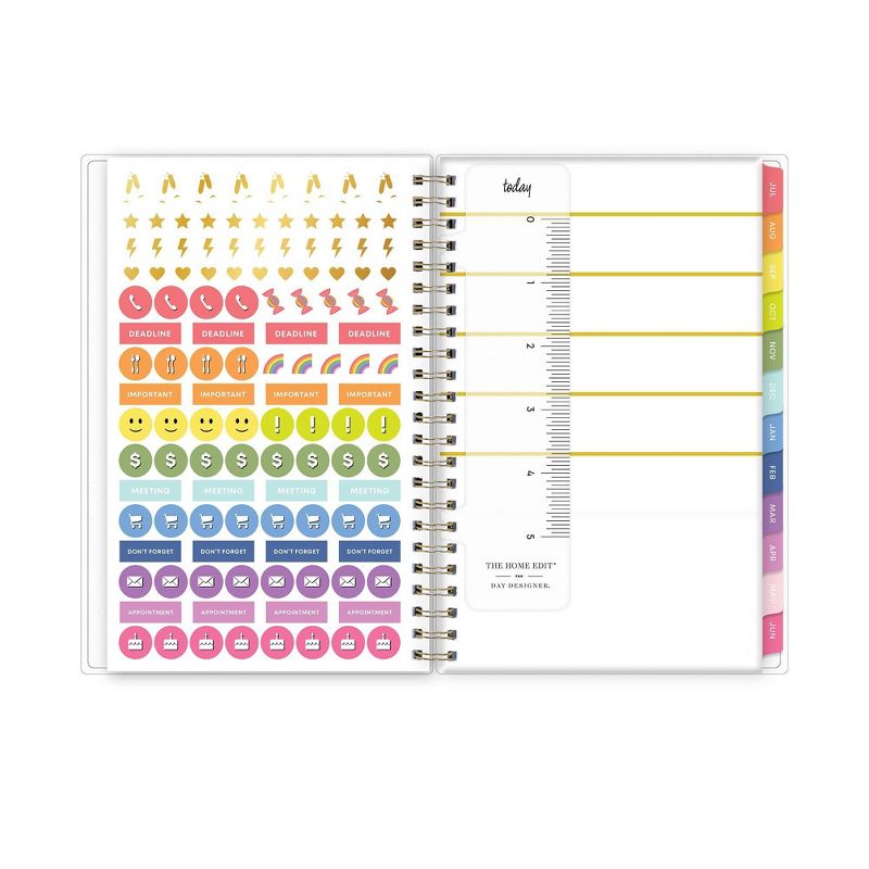 2021-22 Academic Planner 5" x 8" Flexible Cover Weekly/Monthly Wirebound Roy G Biv - The Home Edit