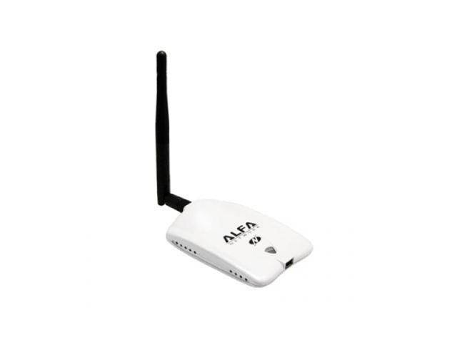 Alfa AWUS036NHR High-Gain 2000mw 802.11 B/G/N Wireless USB Network Adaptor with 5 DdBi Screw-On Swivel Rubber Antenna
