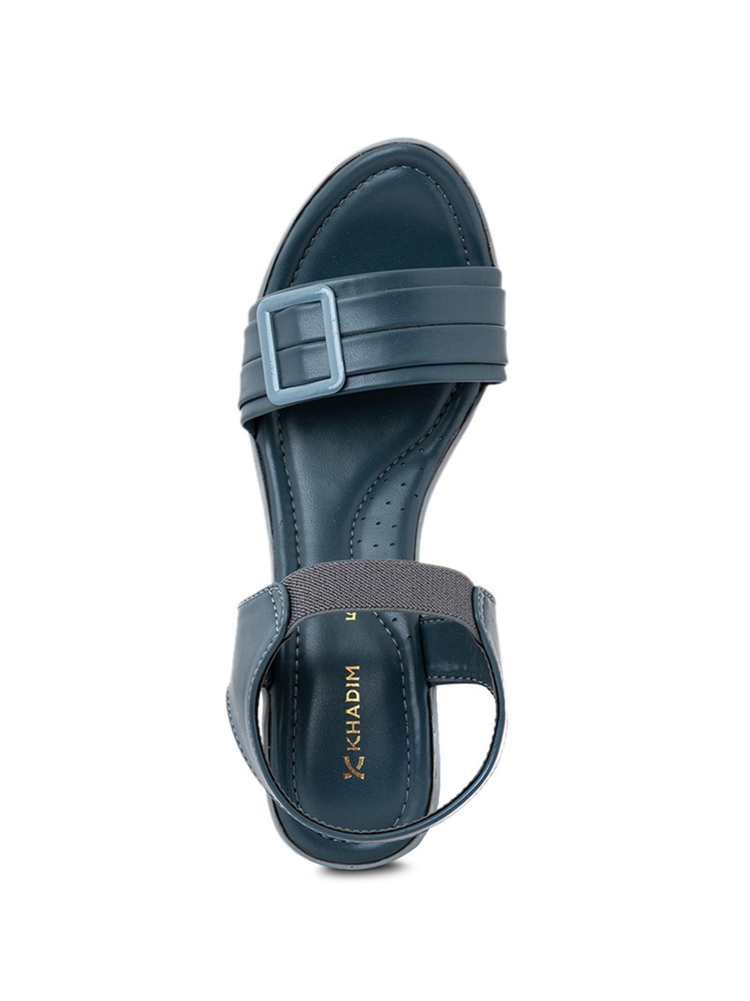 Khadim Women's Navy Ankle Strap Sandals
