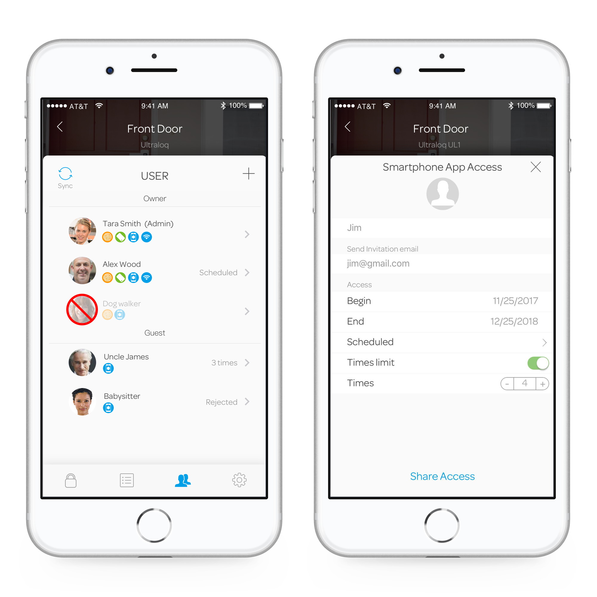Ultraloq Combo Bluetooth Enabled Fingerprint & Key Fob Two-Point Smart Lock with WiFi Bridge