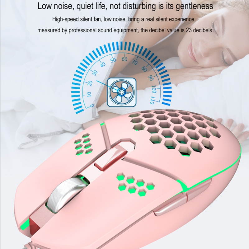 USB Wired Game Mouse Adjustable DPI Computer RGB Luminous Mice Macro Program Cable TV Bidding Mouse Fan Cooling For Laptop PC