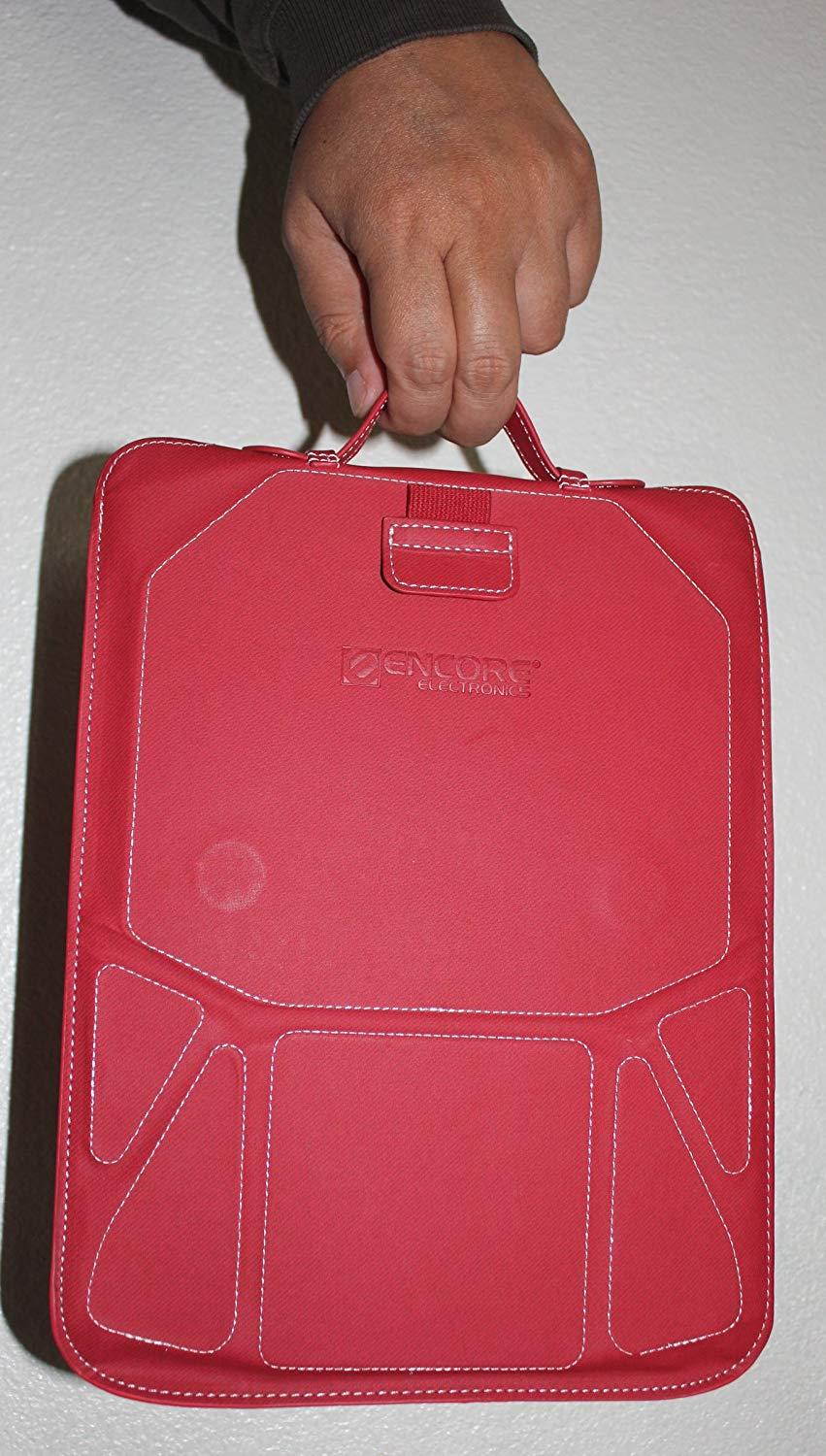 Encore, 10" Sleeve Bag with Stand (Red). Help Kids Carry iPad & Tablet. Tablet Carrying Bag \ Travel Bag \ Protection \ Stand.