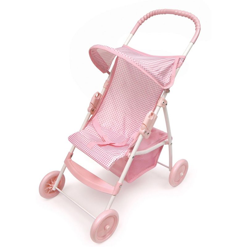 Badger Basket Doll Umbrella Stroller - Pink & White