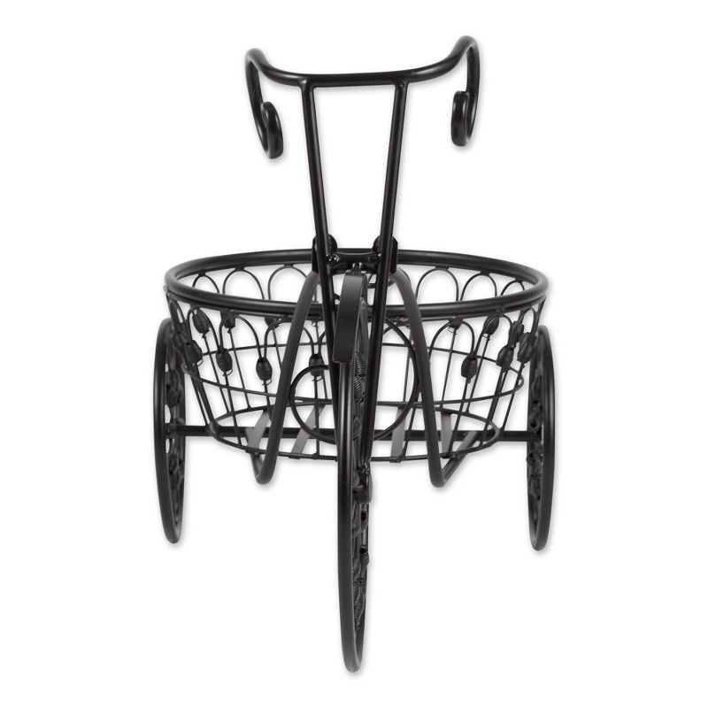 10.9" Indoor/Outdoor Iron Bicycle Plant Stand Black - Zings & Thingz