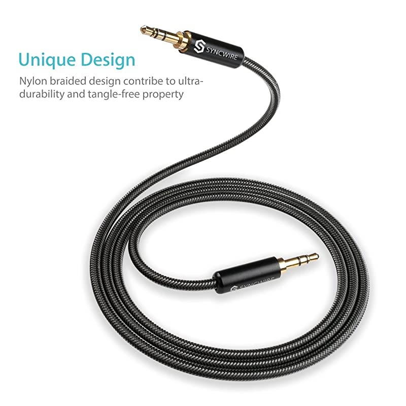 Long Aux Cable 65Ft Auxiliary Audio Cable for Headphones Car Home Stereos iPhoneIpad iPodEcho Dot Galaxy S8 Galaxy Note 8 Smartphones More Black