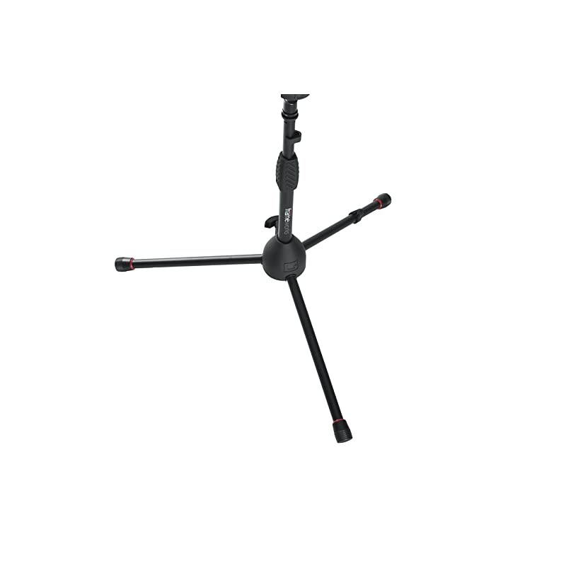 Short Tripod Base Microphone Stand with Soft Grip Twist Clutch Boom Arm and Both 38quot and 58quot Adapters GFWMIC2621