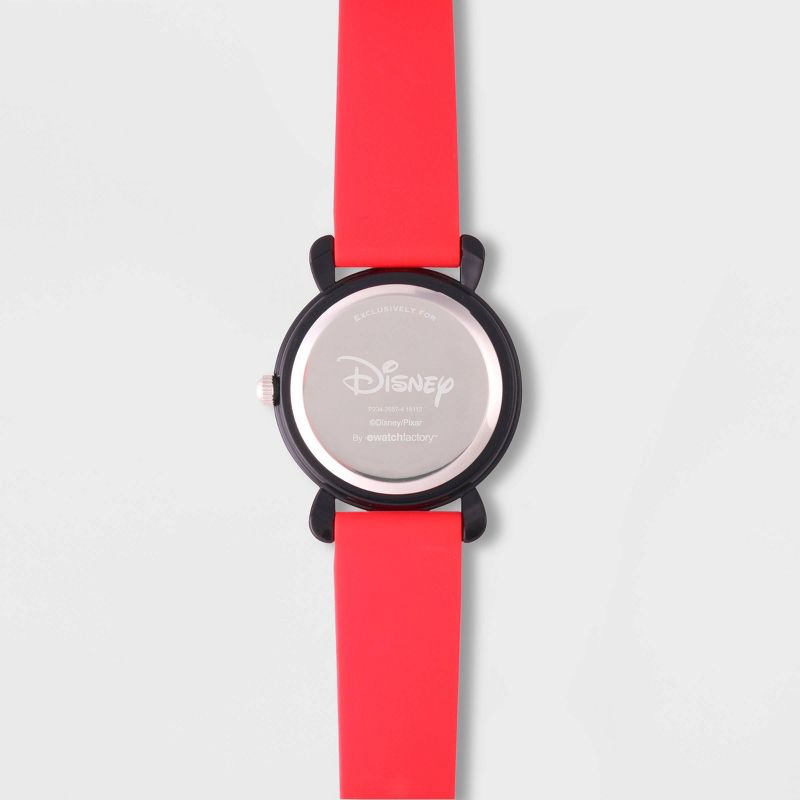 Kids' Disney Toy Story 4 Woody Black Plastic Time Teacher Watch - Red