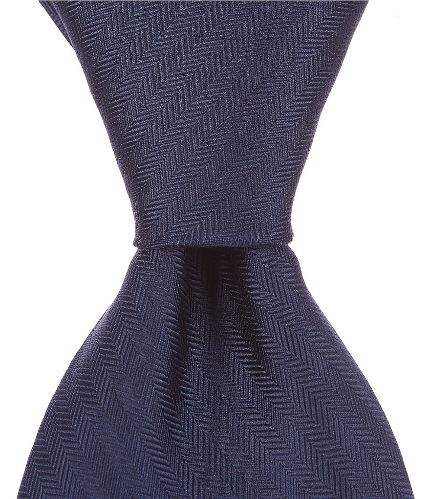 Roundtree & Yorke Big & Tall Carlisle Stripe Traditional 3 3/8#double; Silk Tie