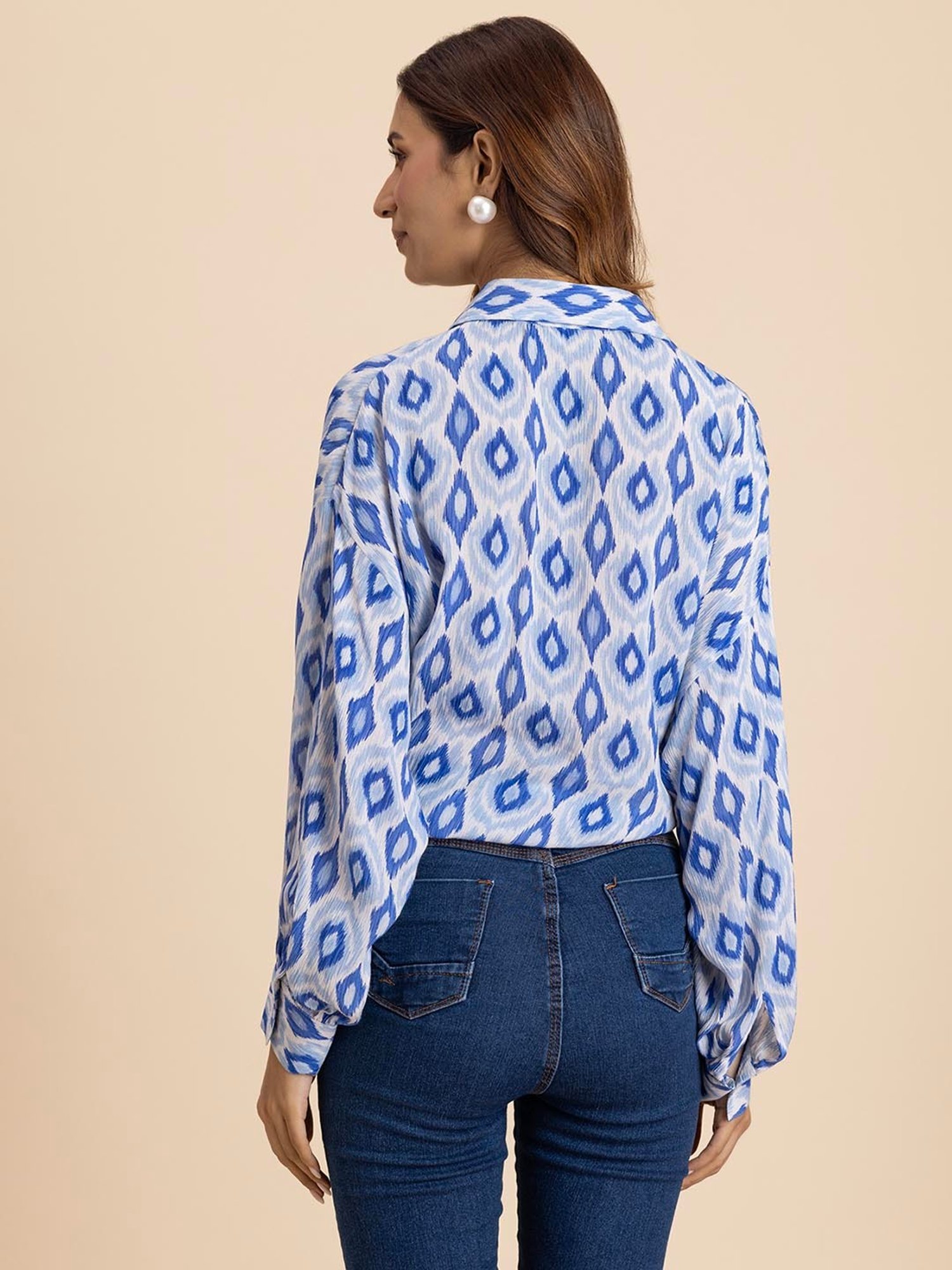 Moomaya Blue Printed Shirt