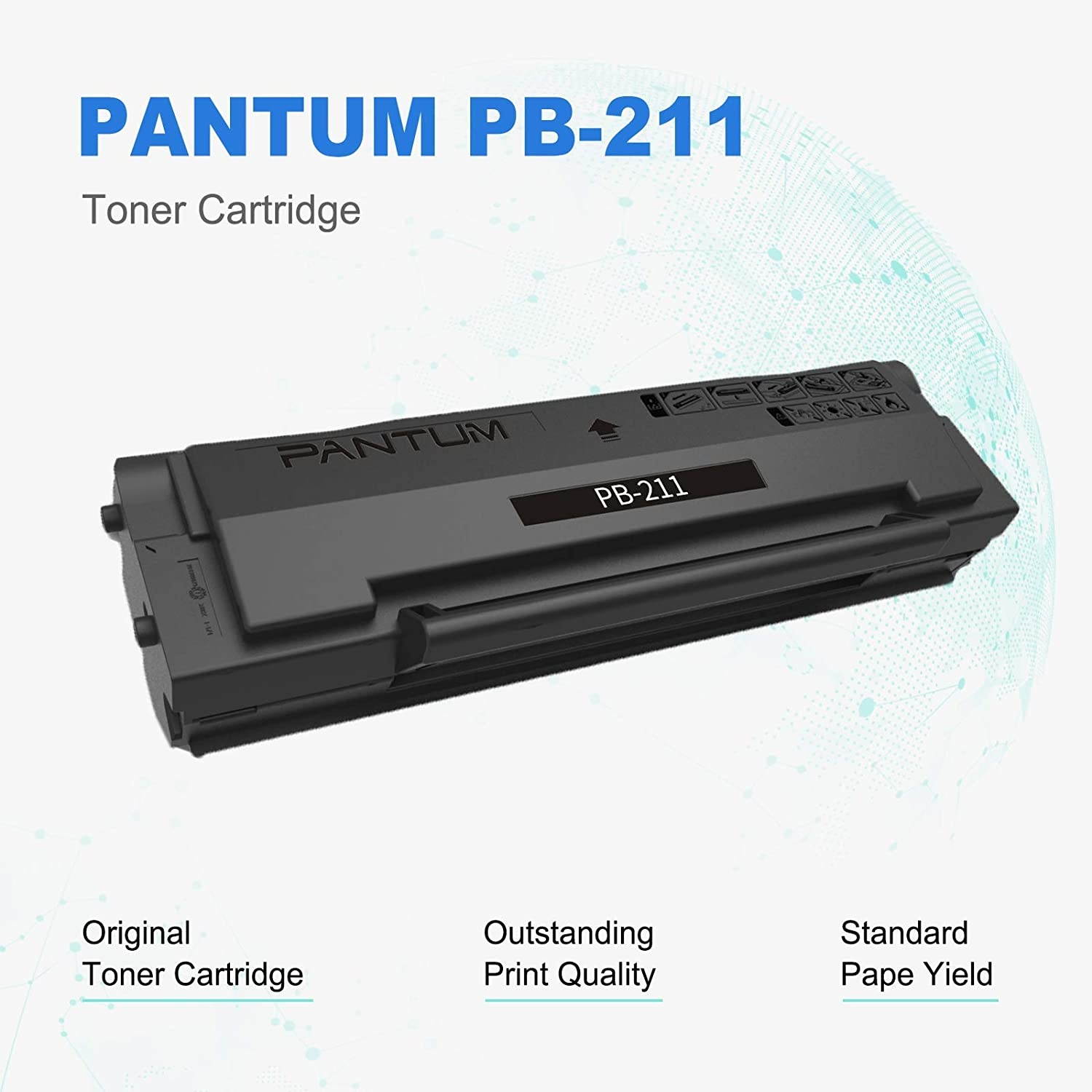Pantum Toner Cartridge PB-211 for Pantum P2502W, M6552NW, M6602NW Printer, PB-211 Yields up to 1,600 Pages