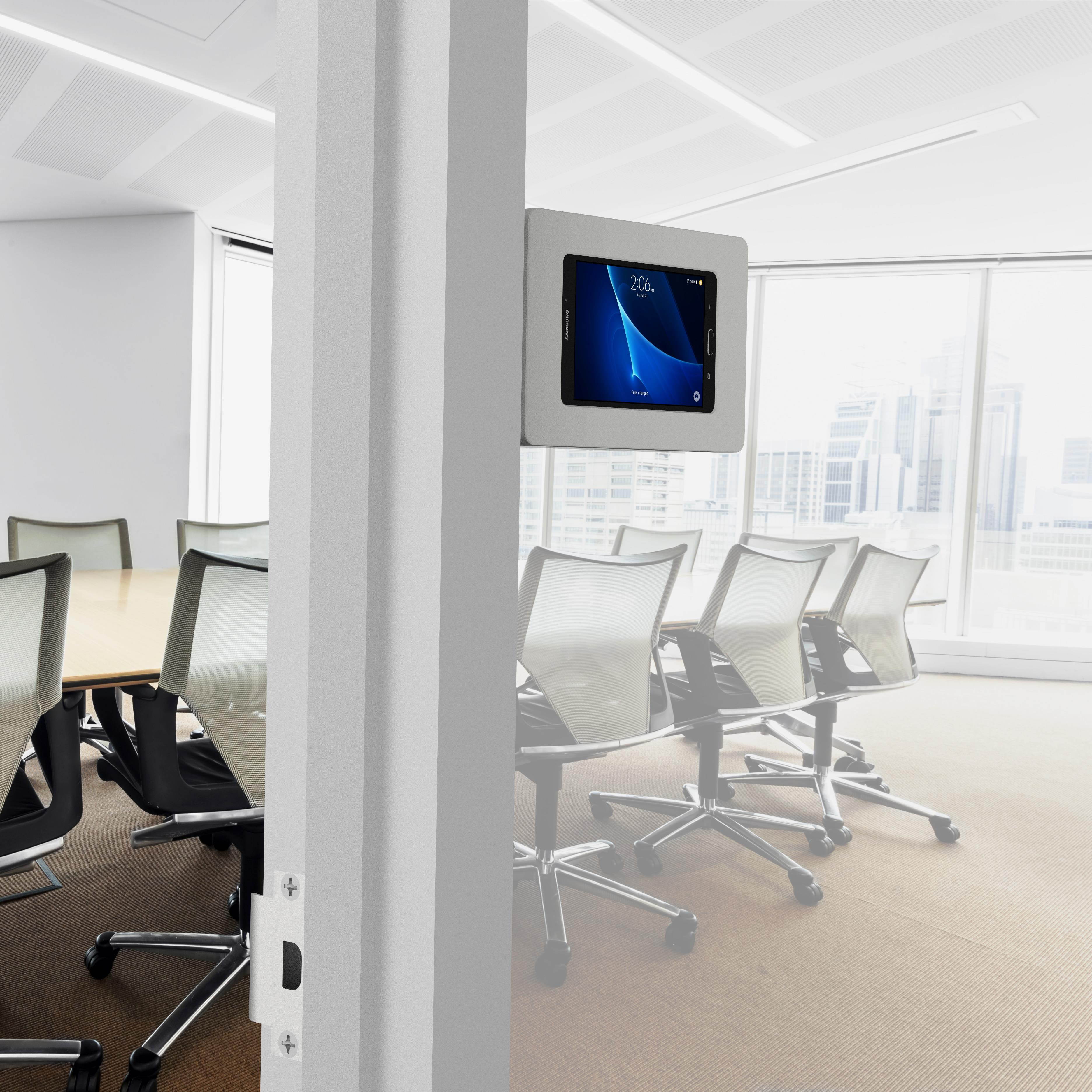 VidaMount Light Grey Enclosure and Fixed Removable Glass Mount [Bundle] compatible with Samsung Galaxy Tab A 7.0