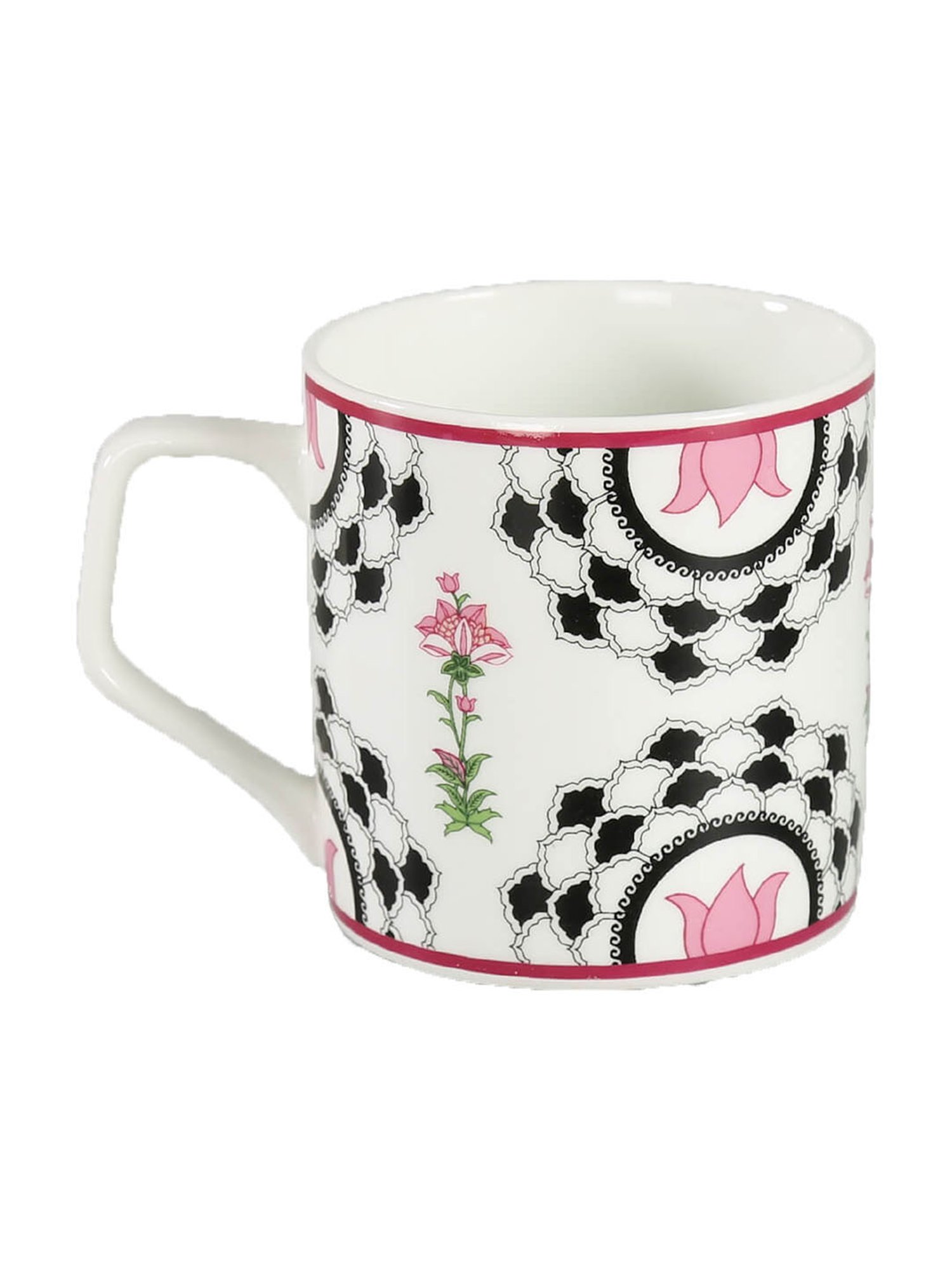 India Circus Multicolor Ceramic Coffee Mugs - Set of 6