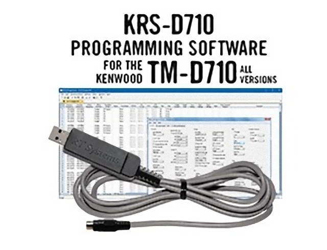 RT Systems KRS-D710-USB Programming Software and USB-K5G Cable for the Kenwood TM-D710 Mobile Radio