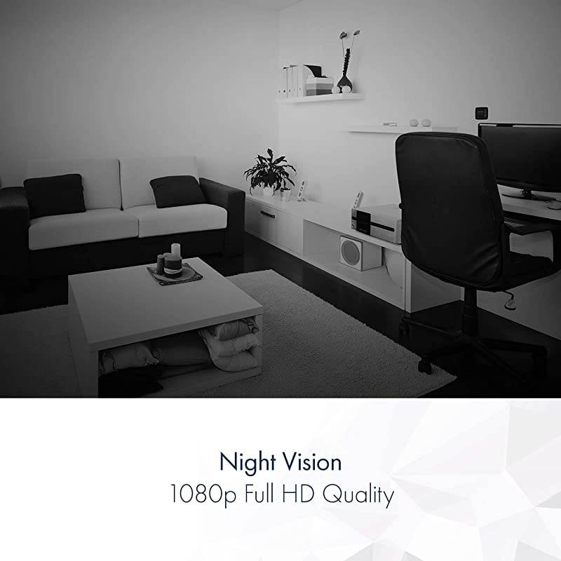 Homehawk Shelf Indoor Smart and Compact Home Monitoring Camera with Wide Angle, 1080P HD Video, No Monthly Fee with Local SD Storage, Night Vision, 2 Way Talk (KX-HNC810G) Gray