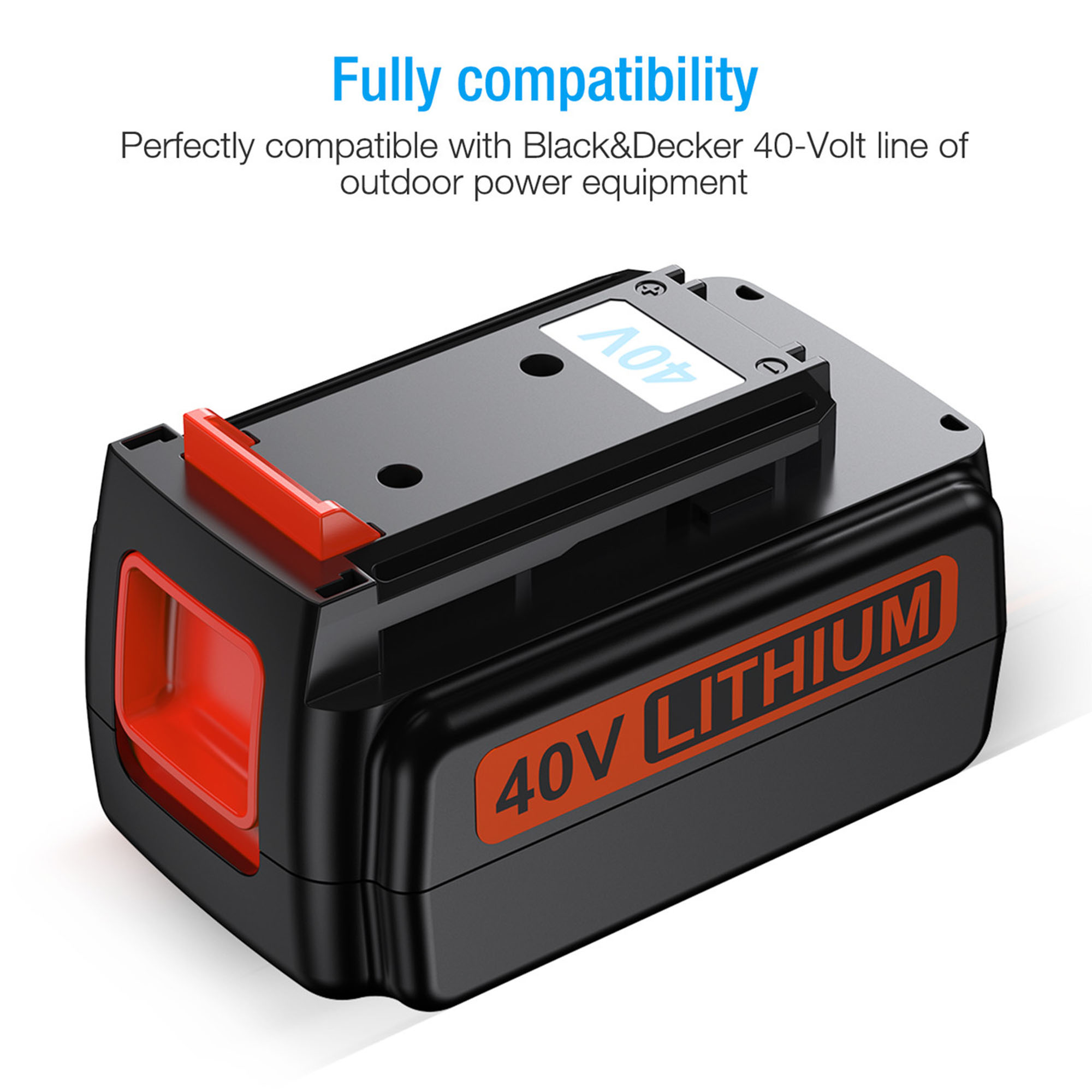Powerextra 40 Volt MAX 3000mAh Replacement Battery for Black&Decker LBX2040 LBXR36 40V Power Tool Lithium ion Battery