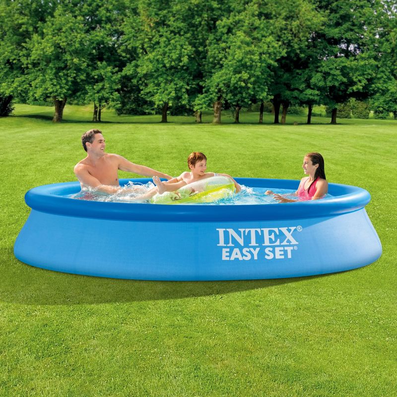 Intex 28116EH 10 X 24 Inch Easy Set Inflatable Circular Above Ground Family Swimming Pool and 3 Inch Chlorine Tabs, 5 lbs (No Filter Pump Included)