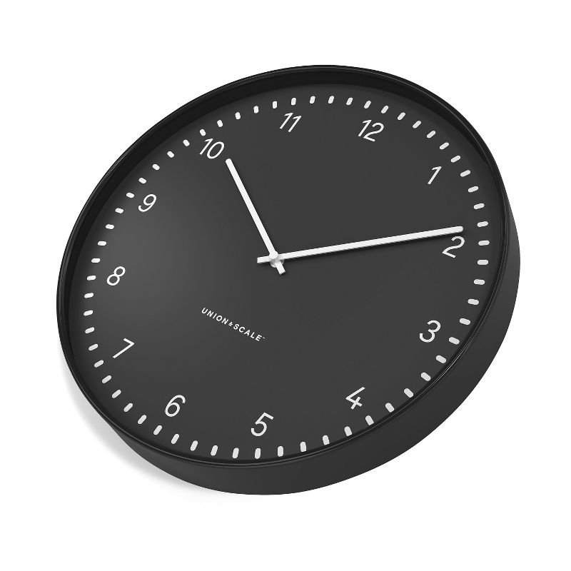 Union & Scale Essentials Wall Clock, Metal, 15" (UN57797) 