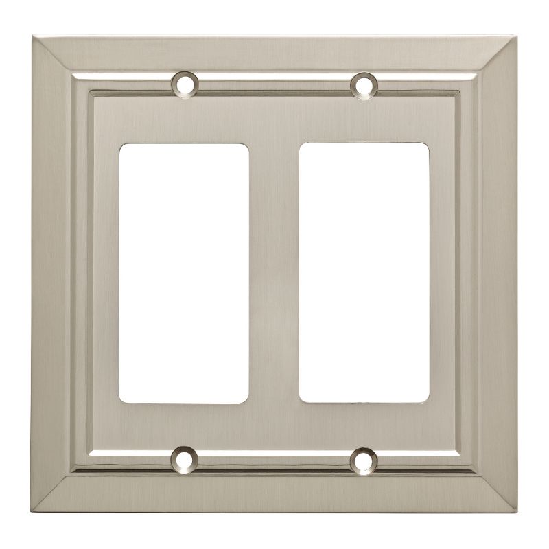 Franklin Brass Classic Architecture Double Decorator Wall Plate Nickel