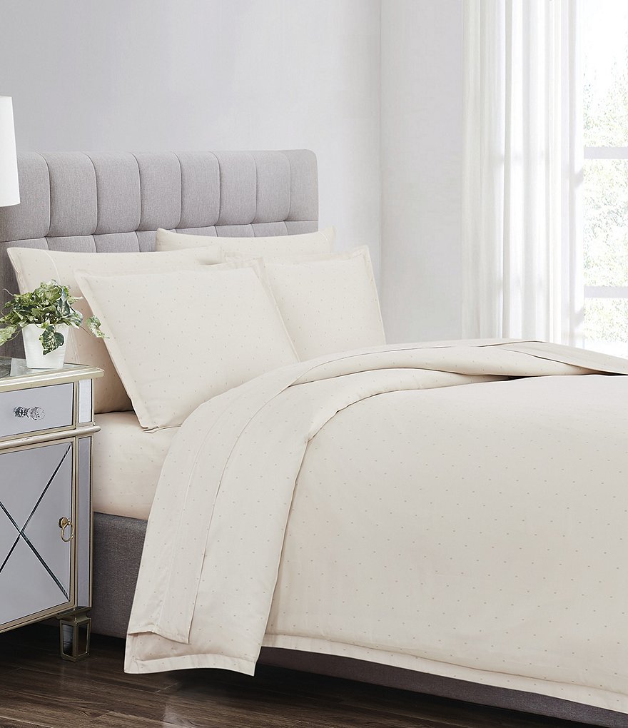 Charisma 310 Thread Count Cotton Classic Dot Duvet Cover Mini Set